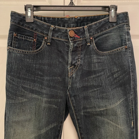 Levi’s Red Denim Blue Jeans 29x32 REDLOOP Flare - Picture 2 of 16